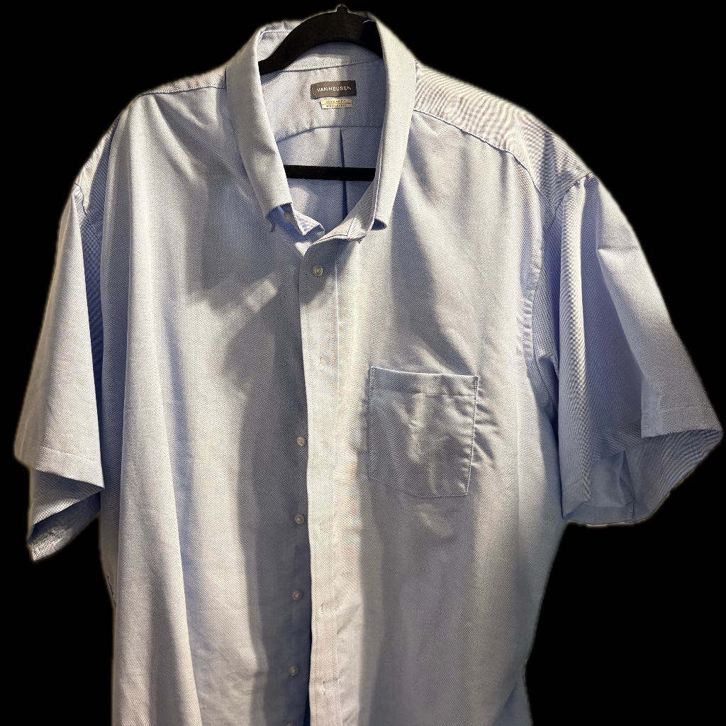 Light Blue Short Sleeve Button Down Shirt Size 20